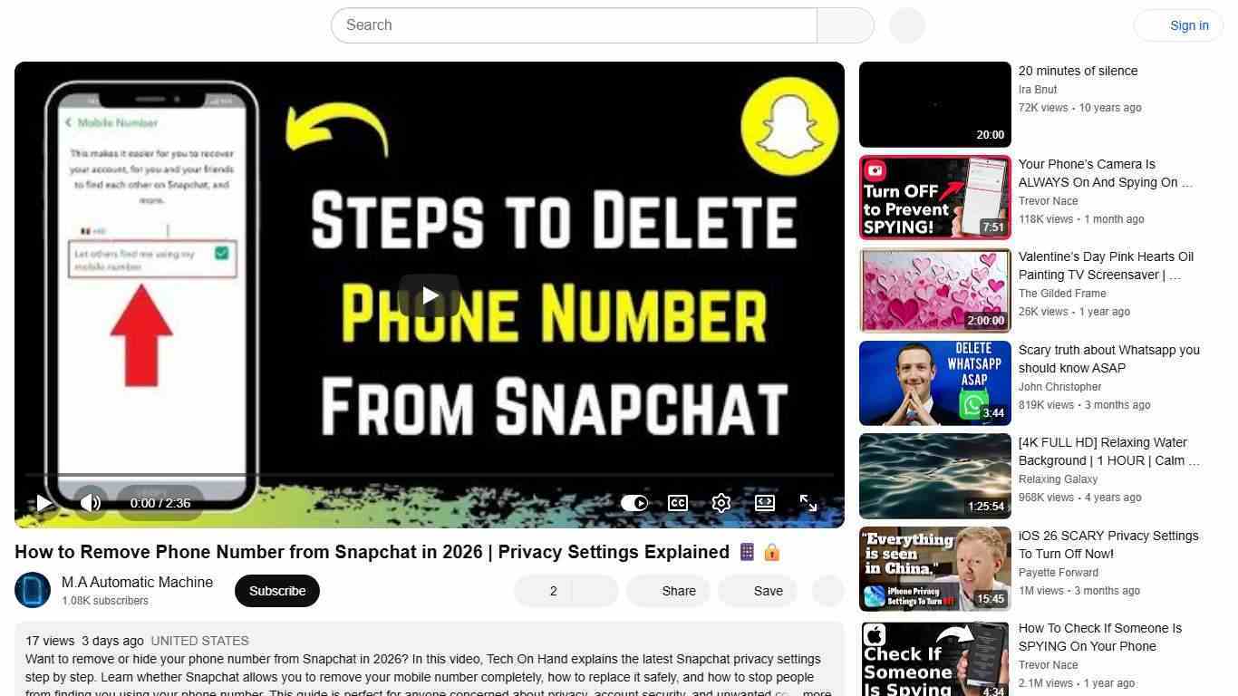 How to Remove Phone Number from Snapchat in 2026 | Privacy Settings Explained 📱🔒 - YouTube