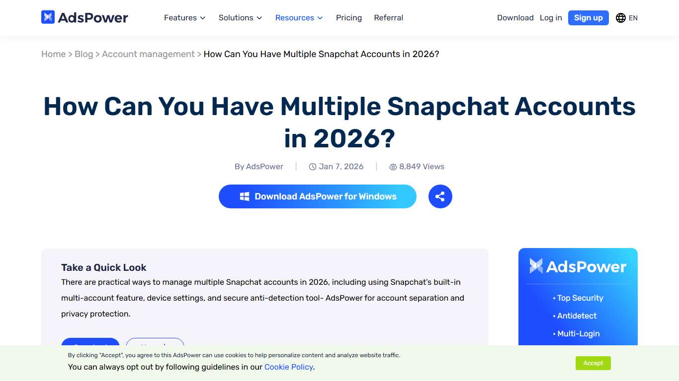 How Can You Have Multiple Snapchat Accounts in 2026? | AdsPower