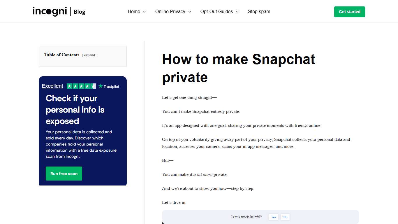 How to make Snapchat private [2026] | Incogni